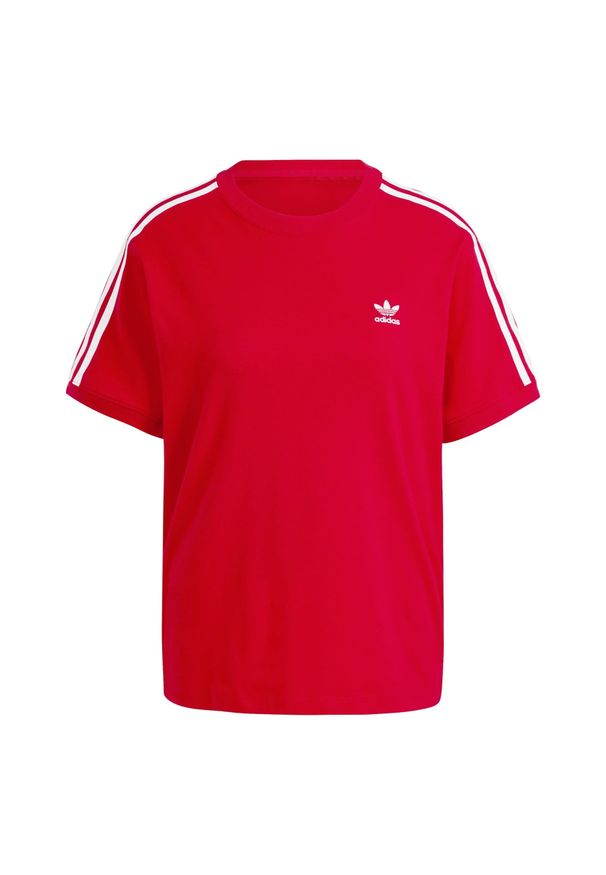 Koszulka Sportowa Damska Adidas 3-Stripes. Kolor: czerwony