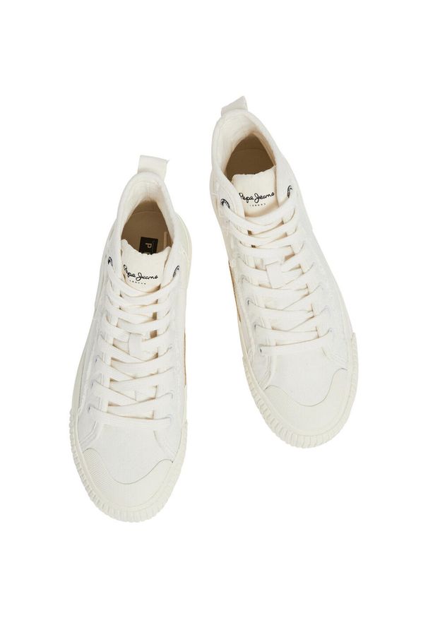 Buty damskie Pepe Jeans Samoi Soft. Kolor: biały. Materiał: bawełna, materiał. Sport: turystyka piesza