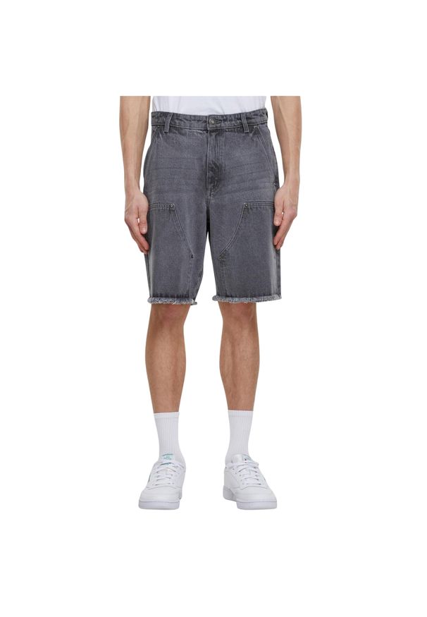 Szorty Urban Classics Open Edge Two Knee. Kolor: szary. Materiał: bawełna, denim. Długość: krótkie. Sezon: lato