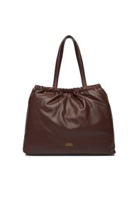 TOMMY HILFIGER - Tommy Hilfiger Torebka Soft Leather Tote AW0AW18308 Bordowy. Kolor: czerwony. Materiał: skórzane #1