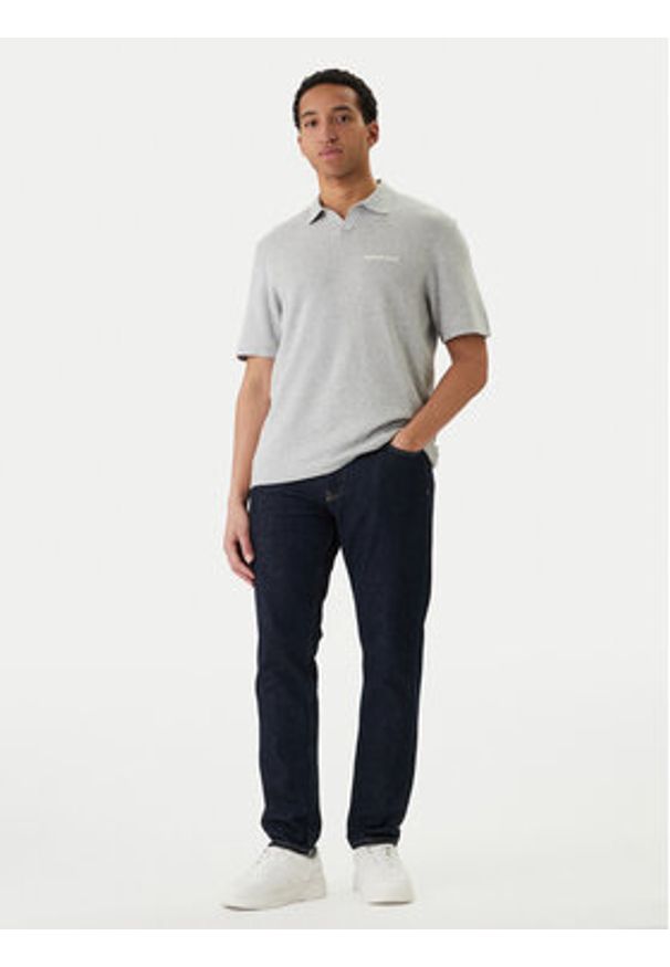 Jack & Jones Polo Norrebro 12297926 Szary Relaxed Fit. Typ kołnierza: polo. Kolor: szary. Materiał: bawełna