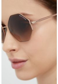 Armani Exchange Okulary przeciwsłoneczne 0AX2035S damskie kolor różowy. Kształt: okrągłe. Kolor: różowy #3