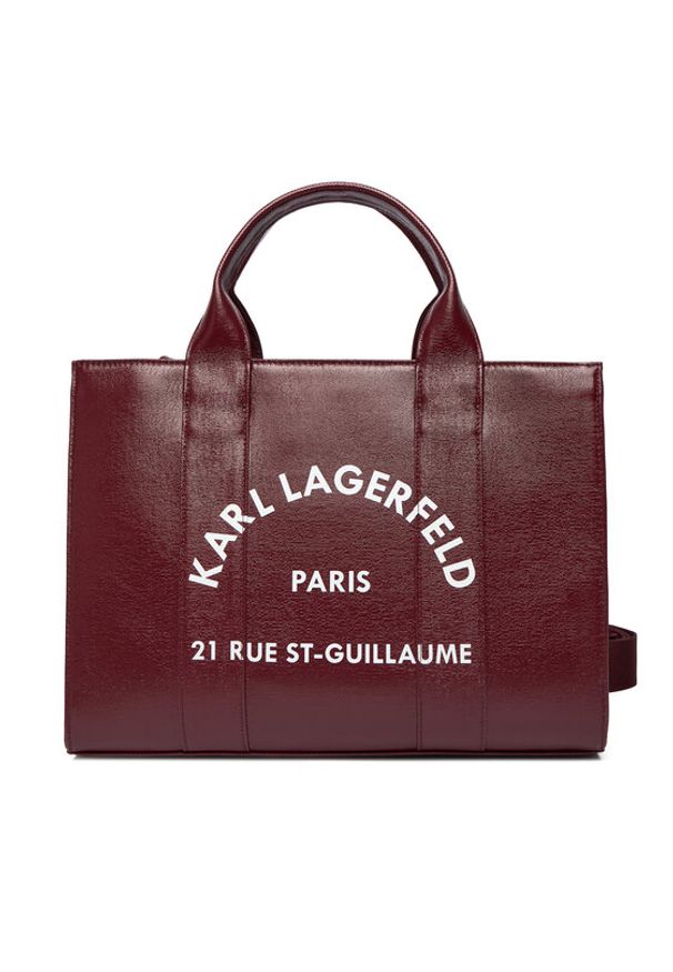 Karl Lagerfeld - KARL LAGERFELD Torebka A4W50027 Bordowy. Kolor: czerwony. Materiał: skórzane