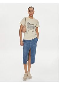 Weekend Max Mara T-Shirt Yen 2415971052 Beżowy Regular Fit. Kolor: beżowy. Materiał: bawełna