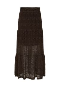only - ONLY Spódnica maxi Luna 15353206 Brązowy Regular Fit. Kolor: brązowy. Materiał: syntetyk
