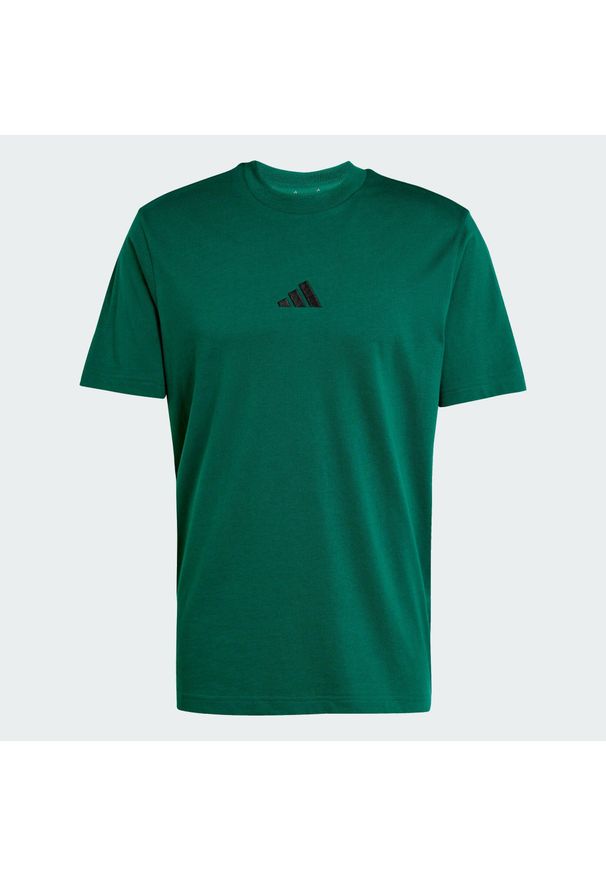 Adidas - Koszulka Essentials Small Logo Single Jersey. Kolor: czarny, zielony, wielokolorowy. Materiał: jersey. Sport: fitness