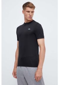 Lacoste t-shirt męski kolor czarny gładki. Kolor: czarny. Długość rękawa: krótki rękaw. Długość: krótkie. Wzór: gładki. Styl: klasyczny #5