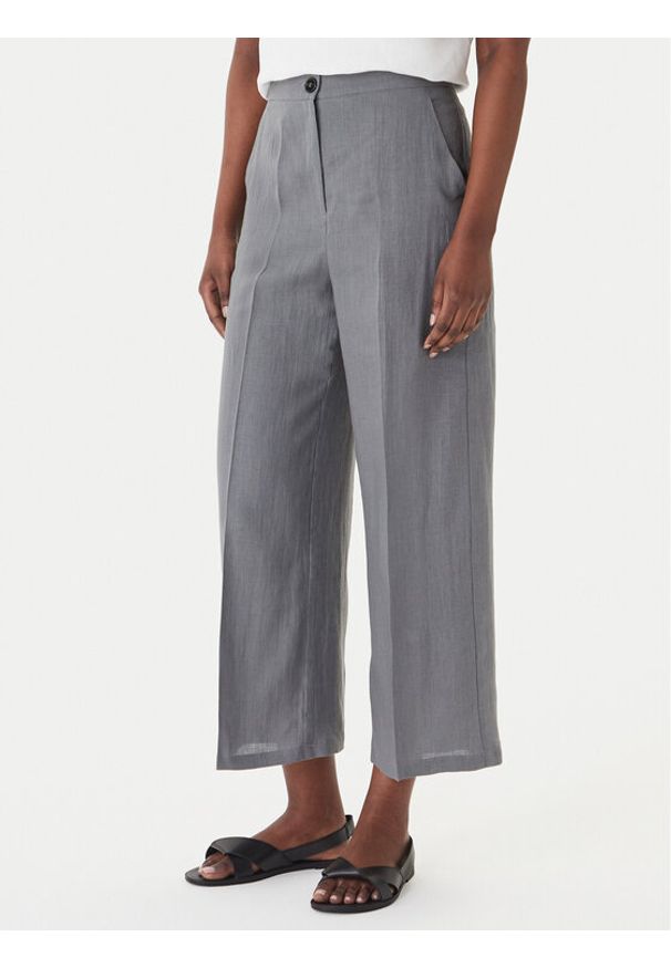 Marella Kuloty Clava 2615131182 Szary Regular Fit. Kolor: szary. Materiał: len