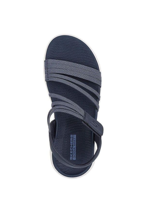 skechers - Sandały Skechers Go Walk Flex Sandal, Kobiety. Okazja: na plażę. Kolor: niebieski. Materiał: syntetyk, tkanina. Styl: sportowy