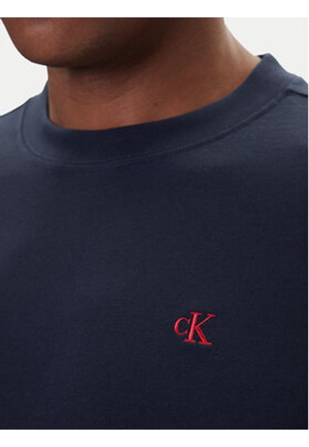 Calvin Klein Jeans Longsleeve Easy LV04RD247G Granatowy Regular Fit. Kolor: niebieski. Materiał: bawełna. Długość rękawa: długi rękaw