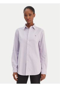 Polo Ralph Lauren Koszula 211970736506 Fioletowy Relaxed Fit. Typ kołnierza: polo. Kolor: fioletowy. Materiał: bawełna #1