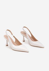 Born2be - Białe Sandały na Szpilce z Odkrytą Piętą Delariael. Okazja: na co dzień. Zapięcie: pasek. Kolor: biały. Obcas: na szpilce. Styl: casual, elegancki #6