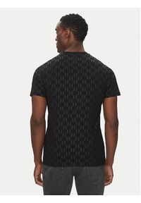 Karl Lagerfeld - KARL LAGERFELD T-Shirt 755074 552251 Czarny Regular Fit. Typ kołnierza: dekolt w karo. Kolor: czarny. Materiał: bawełna