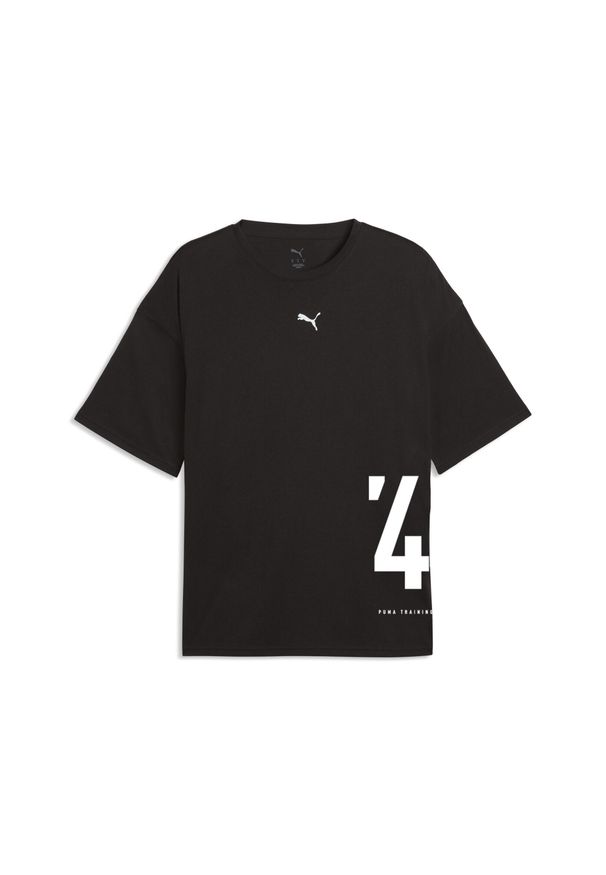 Puma - Męska koszulka treningowa Graphics o kroju oversize PUMA. Kolor: czarny. Sport: bieganie