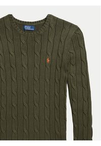 Polo Ralph Lauren Sweter 211891640030 Zielony Regular Fit. Typ kołnierza: polo. Kolor: zielony. Materiał: bawełna