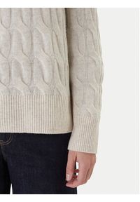 TOMMY HILFIGER - Tommy Hilfiger Golf WW0WW46791 Beżowy Regular Fit. Typ kołnierza: golf. Kolor: beżowy. Materiał: wełna #2