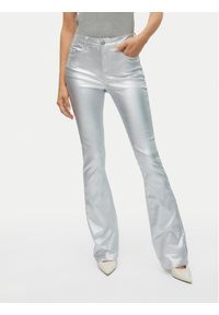 Vero Moda Spodnie materiałowe Flash 10329072 Srebrny Flared Fit. Kolor: srebrny. Materiał: wiskoza #1