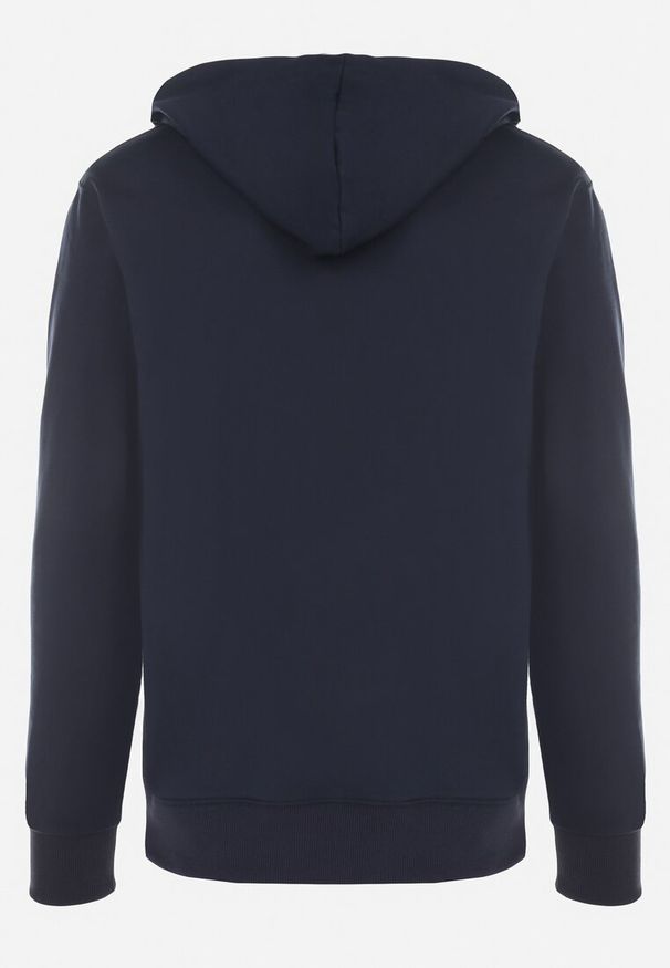 Born2be - Granatowa Rozpinana Bluza z Kapturem i Ściągaczami Acatria. Okazja: na co dzień. Typ kołnierza: kaptur. Kolor: niebieski. Styl: casual