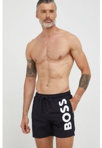 BOSS szorty kąpielowe 50469602 kolor czarny. Kolor: czarny. Wzór: nadruk #4