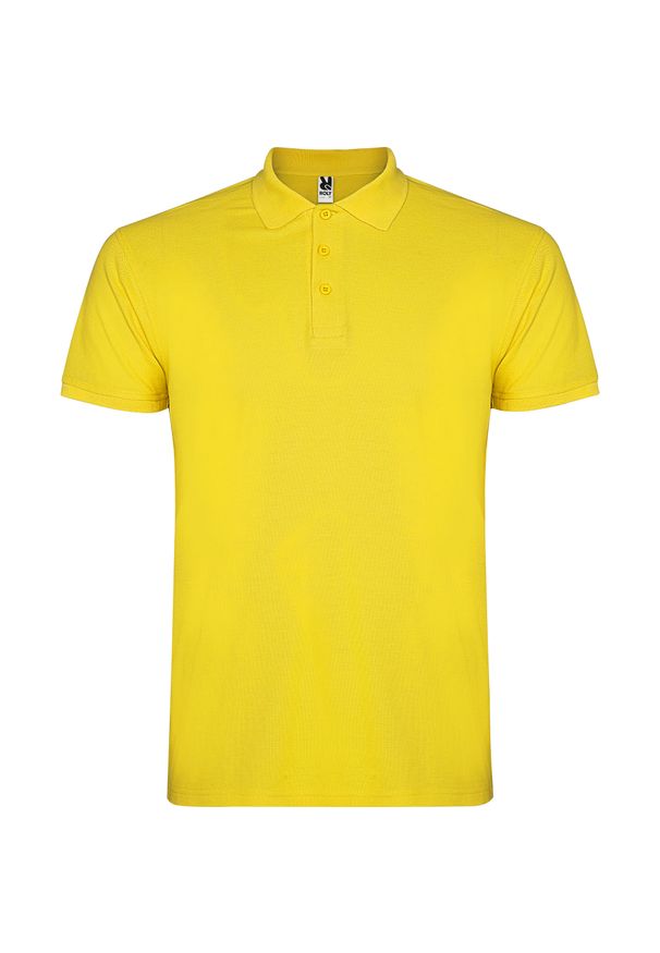 ROLY - Męska Koszulka Polo Star. Typ kołnierza: polo. Kolor: żółty