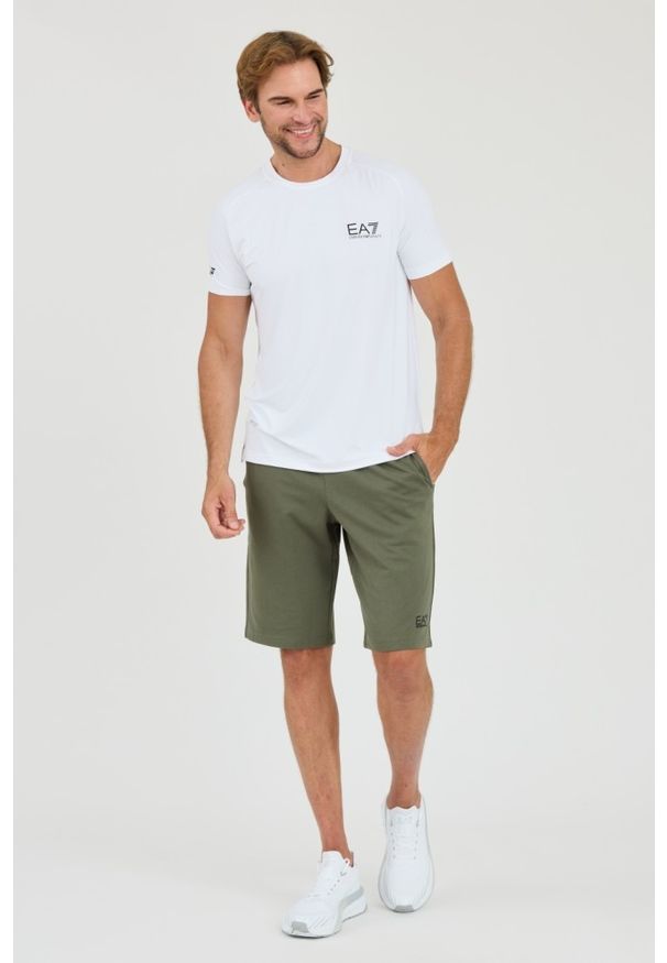 EA7 Emporio Armani - EA7 Biały t-shirt Ventus 7. Kolor: biały