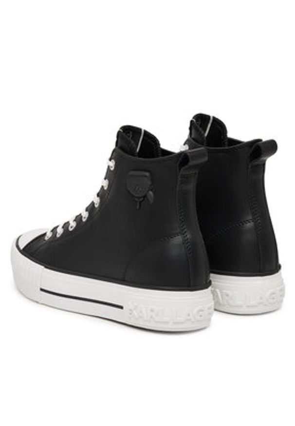 Karl Lagerfeld - KARL LAGERFELD Trampki Kampus Max KL60456 Czarny. Kolor: czarny. Materiał: skóra