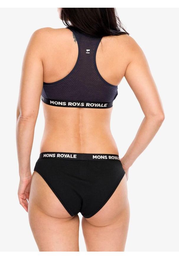 MONS ROYALE - Biustonosz sportowy Mons Royale Sierra Sports Bra. Kolor: fioletowy. Sport: fitness