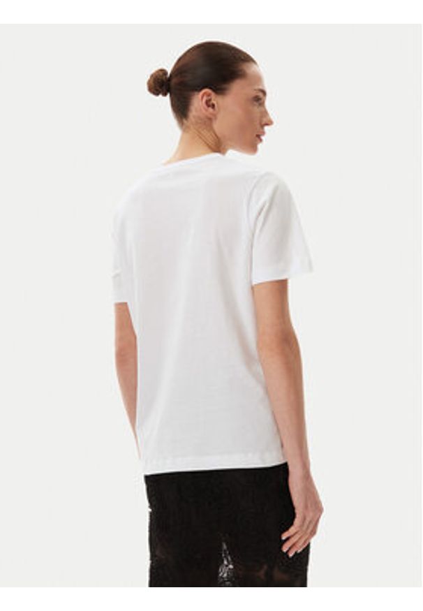 Munthe T-Shirt Fynella 251110925160 Biały Regular Fit. Kolor: biały. Materiał: bawełna