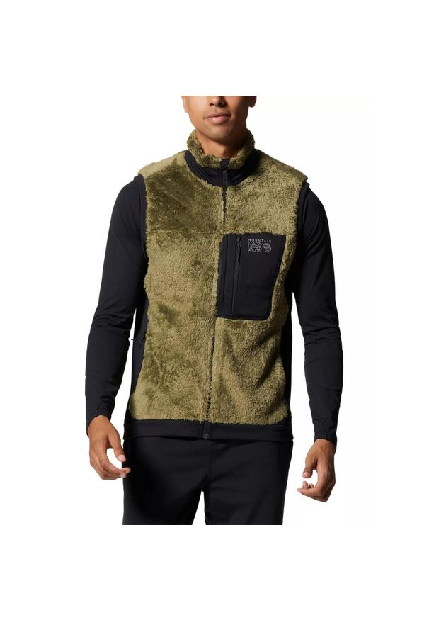 MOUNTAIN HARDWEAR - Kamizelka męska Mountain Hardwear Polartec High Loft. Kolor: wielokolorowy, szary, zielony. Sezon: zima