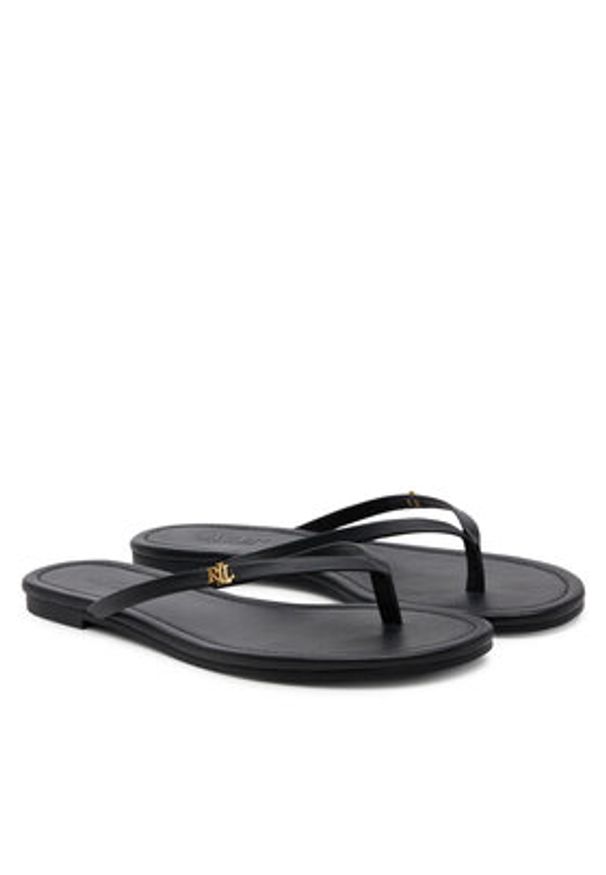 Lauren Ralph Lauren - LAUREN RALPH LAUREN Japonki Raquel 802953931001 Czarny. Kolor: czarny. Materiał: skóra