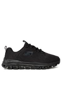 skechers - Skechers Sneakersy Fasten Up 232136/B Czarny. Kolor: czarny. Materiał: materiał #1