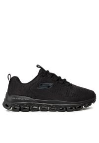 skechers - Skechers Buty Fasten Up 232136/B Czarny. Kolor: czarny. Materiał: materiał