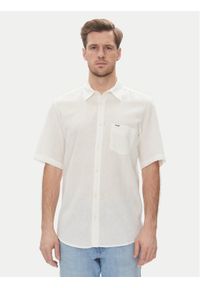 Wrangler Koszula 1 Pkt 112362728 Biały Regular Fit. Kolor: biały. Materiał: bawełna