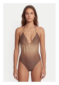 Guess Strój kąpielowy E6GJ13 KF600 Brązowy. Kolor: brązowy. Materiał: syntetyk #1