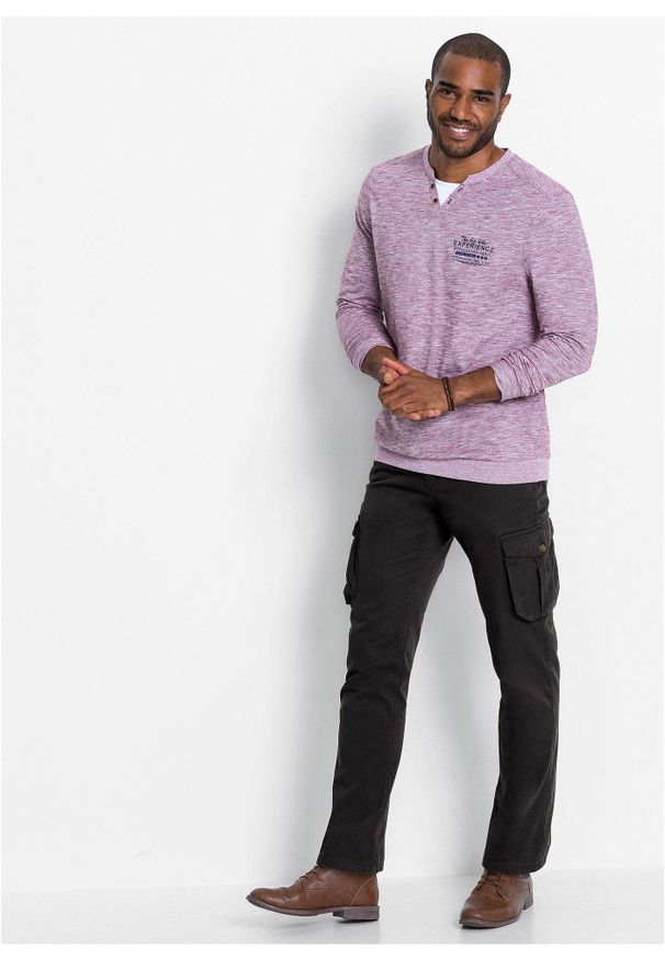 bonprix - Spodnie bojówki, regular fit, straight, w wygodnym fasonie. Stan: obniżony. Kolor: czarny