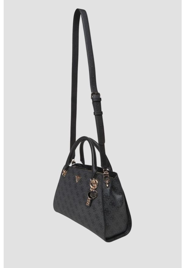 Guess - GUESS Czarna klasyczna torebka damska Noelle. Kolor: czarny. Materiał: skórzane. Styl: klasyczny