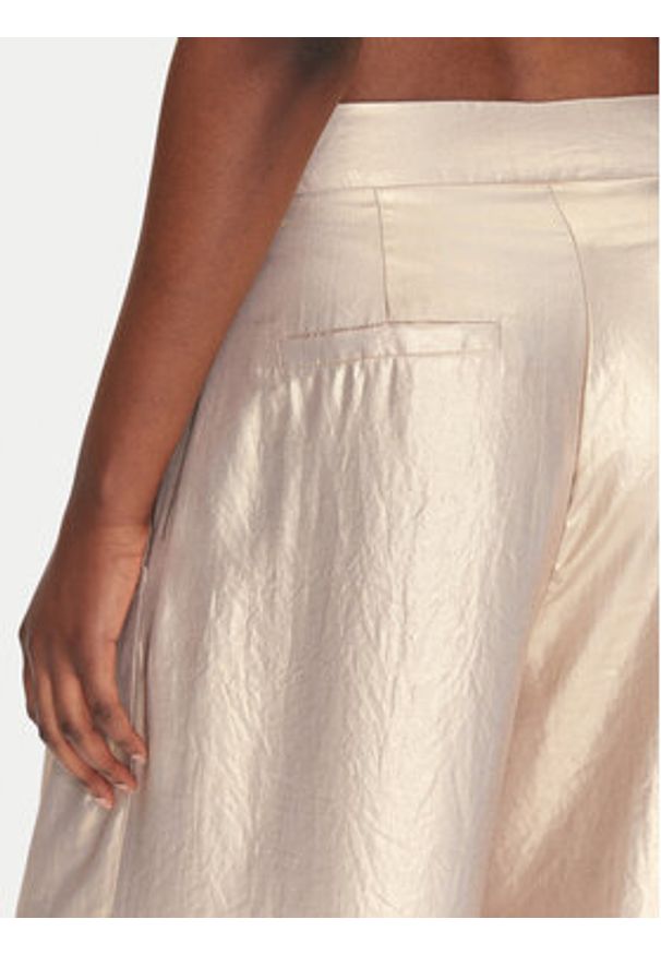 ACCESS FASHION Spodnie palazzo 53-5034-922 Złoty Wide Leg. Kolor: złoty. Materiał: syntetyk
