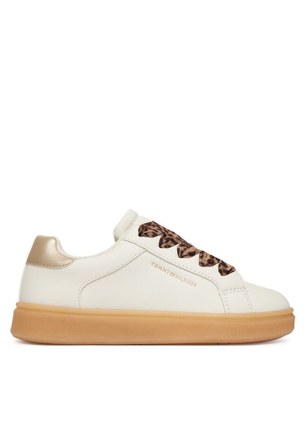 TOMMY HILFIGER - Sneakersy Tommy Hilfiger. Kolor: kremowy