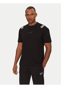 EA7 Emporio Armani T-Shirt 7M000266 AF10375 UC001 Czarny Regular Fit. Kolor: czarny. Materiał: bawełna