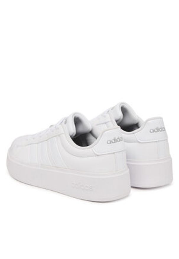 Adidas - adidas Sneakersy Streettalk Bold Shoes Junior KI1797 Biały. Kolor: biały. Materiał: skóra