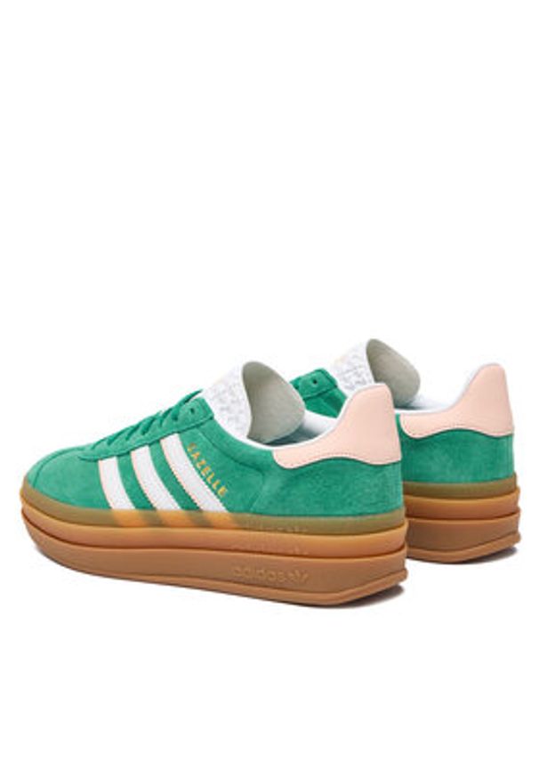 Adidas - adidas Sneakersy Gazelle Bold IH6455 Zielony. Kolor: zielony. Materiał: skóra, zamsz. Model: Adidas Gazelle