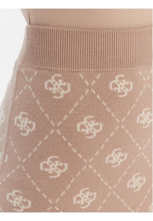 Guess Spódnica ołówkowa W4BD0S Z3JD2 Beżowy Regular Fit. Kolor: beżowy. Materiał: syntetyk