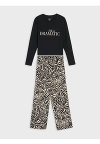 Sinsay - Bawełniana piżama dwuczęściowa - czarny. Kolor: czarny. Materiał: bawełna #1