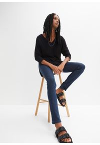 bonprix - Dżinsy Skinny mid waist, z wygodnym paskiem. Kolor: niebieski #3