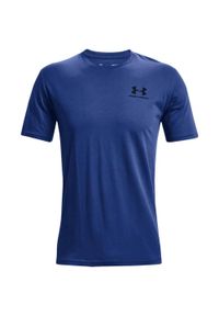 Under Armour - Męska Koszulka Sportowa. Kolor: niebieski
