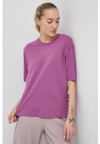 Calvin Klein Performance t-shirt sportowy Essentials kolor fioletowy. Kolor: fioletowy. Materiał: bawełna, skóra, dzianina. Styl: sportowy #4