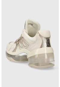 MICHAEL Michael Kors sneakersy Olympia kolor beżowy 43F3OLFS5D. Nosek buta: okrągły. Zapięcie: sznurówki. Kolor: beżowy. Materiał: guma. Obcas: na platformie #3