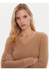 Morgan Sweter 212-MOOVE Brązowy Regular Fit. Kolor: brązowy. Materiał: syntetyk