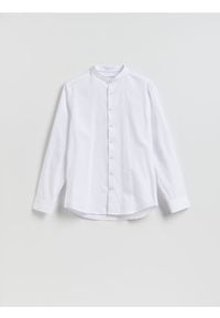 Reserved - Bawełniana koszula slim fit - biały. Kolor: biały. Materiał: bawełna