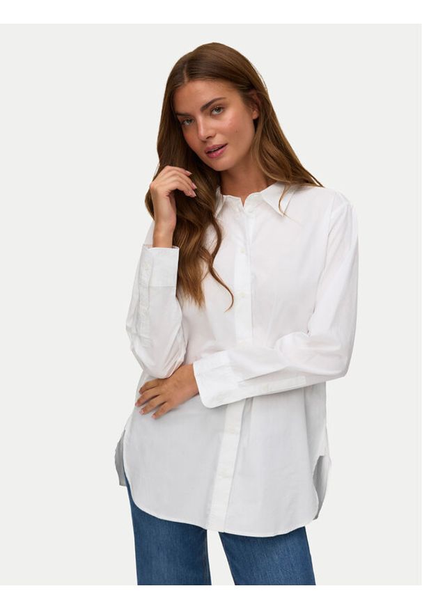 Vero Moda Koszula Elina 10336329 Biały Loose Fit. Kolor: biały. Materiał: bawełna